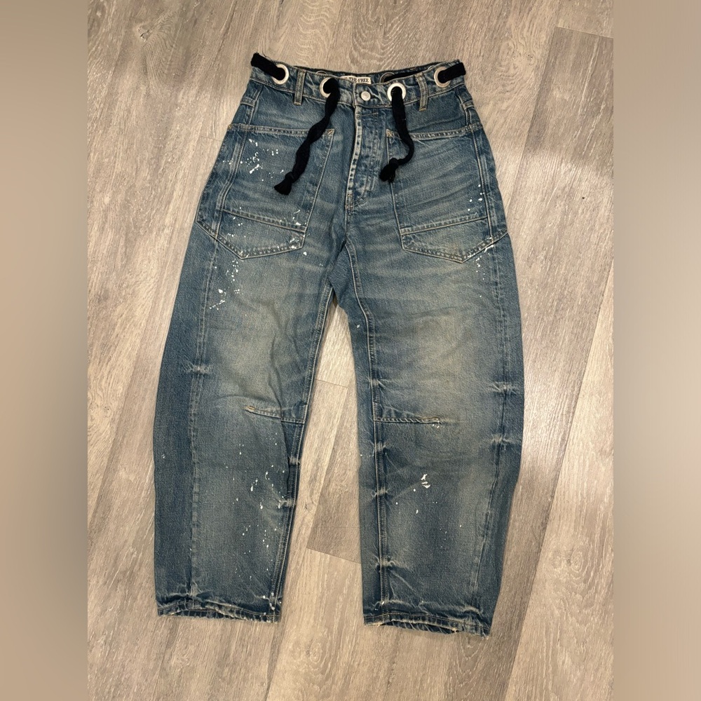 We The Free Moxie Pull-On Barrel Jeans by Free People
